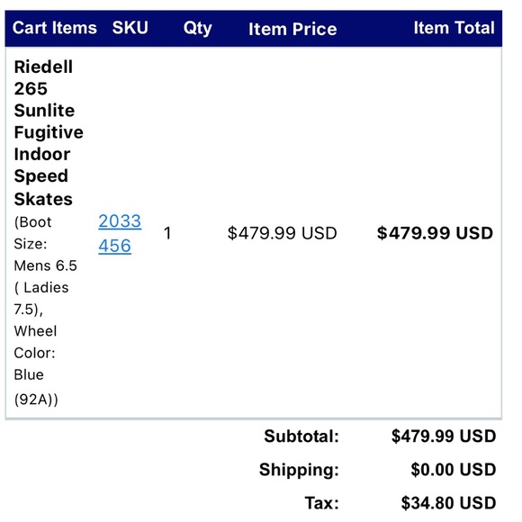 Riedell 265 Sunlite Fugitive Indoor Speed Skates - Picture 4 of 4